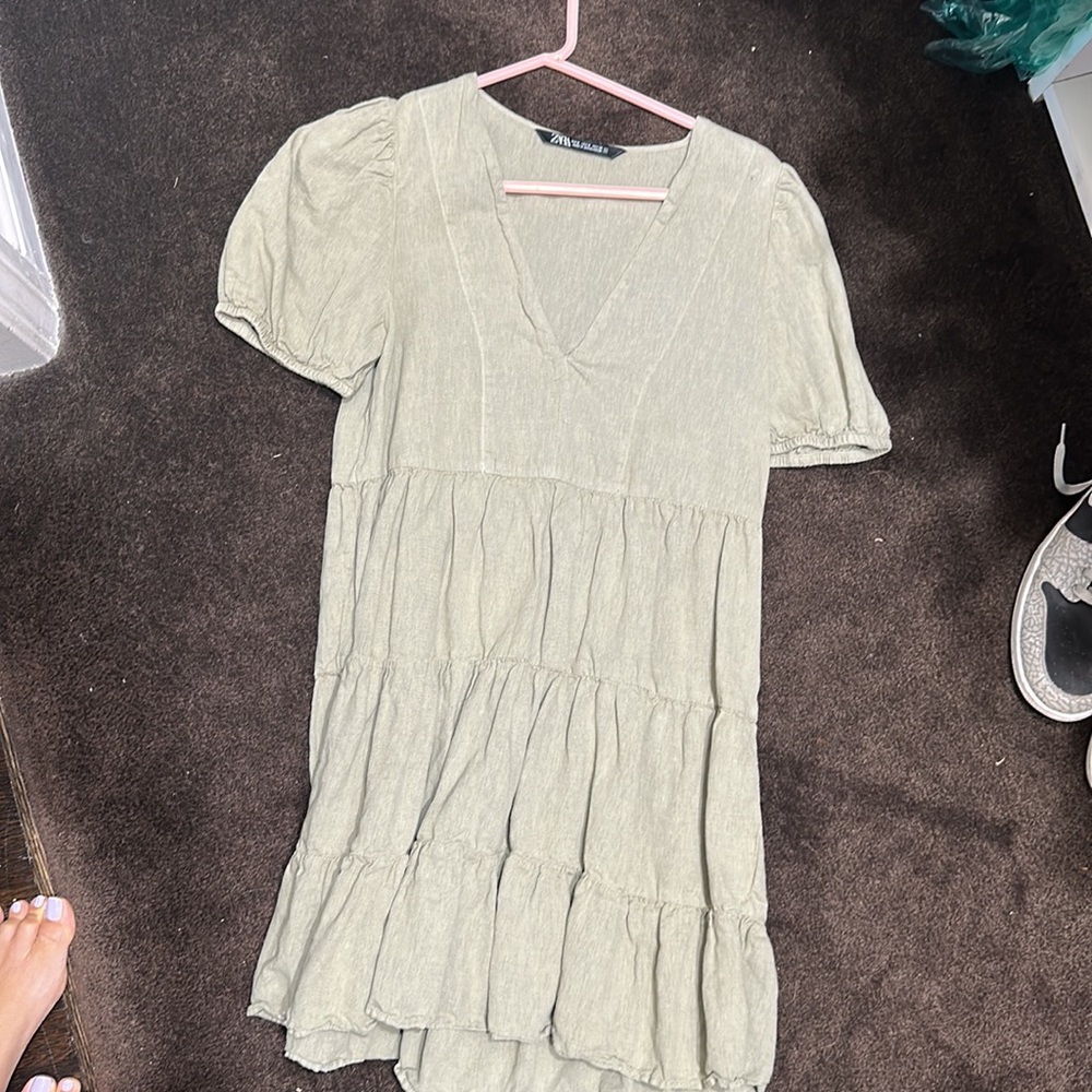 Sage Zara dress , light and airy